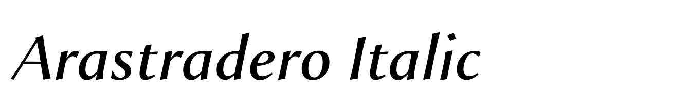 Arastradero Italic
